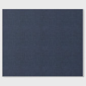 Navy Blue Burlap Texture Cadeaupapier (Vlak)