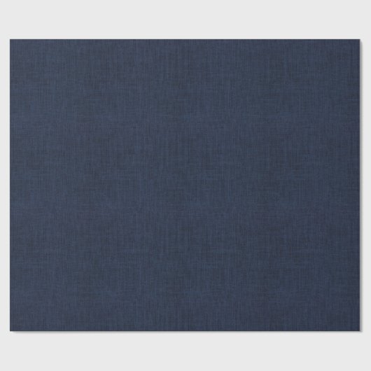 Navy Blue Burlap Texture Cadeaupapier (Vlak)