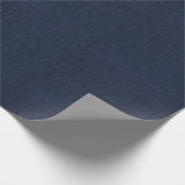 Navy Blue Burlap Texture Cadeaupapier (Hoek)