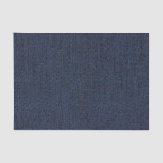 Navy Blue Burlap Texture Tissuepapier (Voorkant)