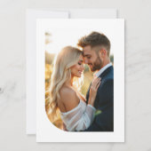 Navy Blue, Burnt Orange & Champagne Couples Shower Kaart (Achterkant)