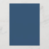 Navy Blue Burnt Sinaasappel Floral Fall Trouwdetai Informatiekaartje (Achterkant)
