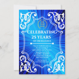 Navy Blue Business Achievement Uitnodiging