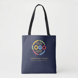 Navy Blue Business Company Logo Promotiegeschenk Tote Bag