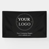 Navy Blue Business Corporate Logo Professional Spandoek (Horizontaal)