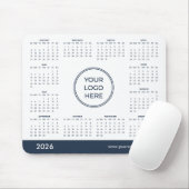 Navy Blue Business Logo 2026 Muismat (Met muis)
