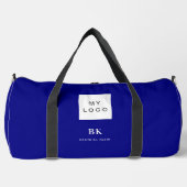 Navy blue business logo naam monogram plunjezak (Voorkant)