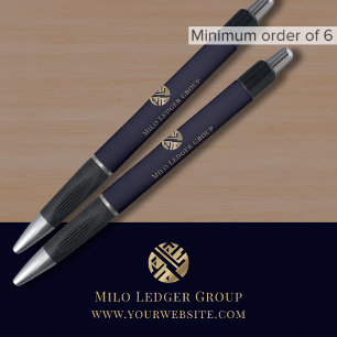 Navy Blue Business Logo Pen