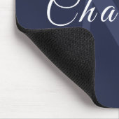 Navy Blue Business Muismat met Custom Branding (Hoek)