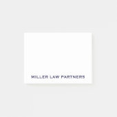 Navy Blue Business Name Post-it Notes (Voorkant)