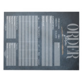 Navy Blue Business Order Form Notitieblok (Voorkant)