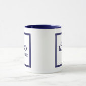Navy Blue Business Square Logo Professional Coffee Mok (Midden)