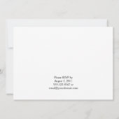 Navy Blue Butterflies  wervelingen Post Wedding Kaart (Achterkant)