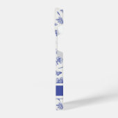 Navy Blue Butterfly Toile iPhone 14 Hoesje iPhone Hoesje (Linkerkant)