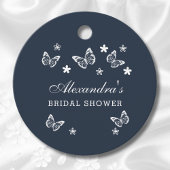 Navy Blue Butterfly Vrijgezellenfeest Dank u Bedankjes Labels