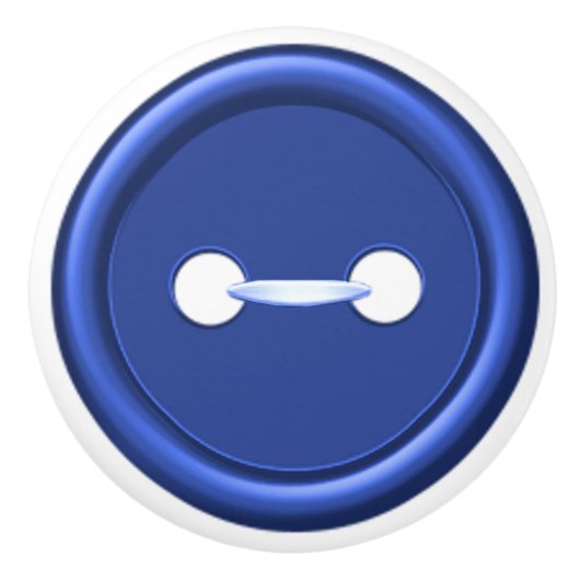 Navy Blue Button Drawer Pull Keramische Knop (Voorkant)