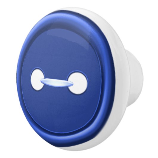 Navy Blue Button Drawer Pull Keramische Knop (Rechts)