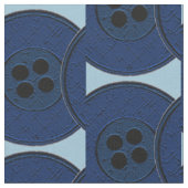 Navy Blue Buttonnen Stof (Close Up)