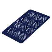 Navy Blue Calendar 2016 Large Flexible Magnets 4x6 Magneet (Linkerzijde)