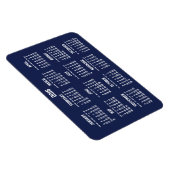 Navy Blue Calendar 2016 Large Flexible Magnets 4x6 Magneet (Rechterzijde)