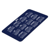 Navy Blue Calendar 2017 Large Flexible Magnets Magneet (Linkerzijde)