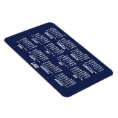 Navy Blue Calendar 2017 Large Flexible Magnets Magneet (Rechterzijde)