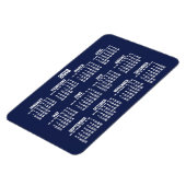 Navy Blue Calendar 2018 Large Flexible Magnets Magneet (Linkerzijde)