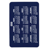 Navy Blue Calendar 2018 Large Flexible Magnets Magneet (Verticaal)