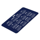 Navy Blue Calendar 2020 Large Flexible Magnets Magneet (Linkerzijde)
