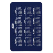 Navy Blue Calendar 2020 Large Flexible Magnets Magneet (Verticaal)
