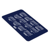 Navy Blue Calendar 2021 Large Flexible Magnets Magneet (Rechterzijde)