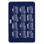 Navy Blue Calendar 2021 Large Flexible Magnets Magneet (Verticaal)