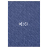 Navy Blue Camo houdt kalm en Jouw tekst Tafelkleed (Voorkant)