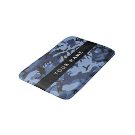 Navy Blue Camouflage Jouw naam personaliseren Badmat