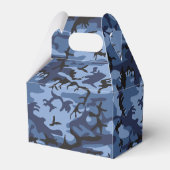 Navy Blue Camouflage Jouw naam personaliseren Bedankdoosjes (Achterkant)