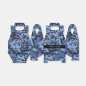 Navy Blue Camouflage Jouw naam personaliseren Bedankdoosjes (Uitgevouwen)