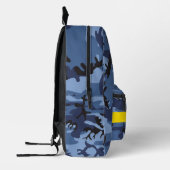 Navy Blue Camouflage Jouw naam personaliseren Bedrukte Rugzak (Links)