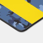 Navy Blue Camouflage Jouw naam personaliseren Bureaumat (Hoek)