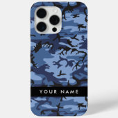 Navy Blue Camouflage Jouw naam personaliseren Case-Mate iPhone Case (Achterkant)