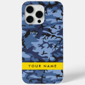 Navy Blue Camouflage Jouw naam personaliseren Case-Mate iPhone Case (Achterkant)
