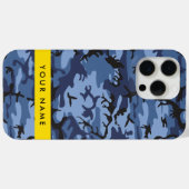 Navy Blue Camouflage Jouw naam personaliseren Case-Mate iPhone Case (Achterkant (horizontaal))