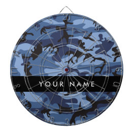Navy Blue Camouflage Jouw naam personaliseren Dartbord