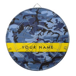 Navy Blue Camouflage Jouw naam personaliseren Dartbord