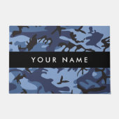 Navy Blue Camouflage Jouw naam personaliseren Deurmat (Voorkant)