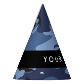 Navy Blue Camouflage Jouw naam personaliseren Feesthoedjes (Links)