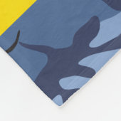 Navy Blue Camouflage Jouw naam personaliseren Fleece Deken (Hoek)