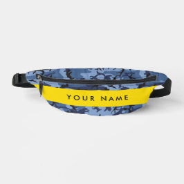 Navy Blue Camouflage Jouw naam personaliseren Heuptasje