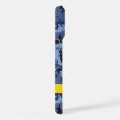 Navy Blue Camouflage Jouw naam personaliseren iPhone Hoesje (Rechterkant)