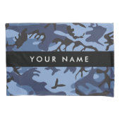 Navy Blue Camouflage Jouw naam personaliseren Kussensloop (Voorkant)