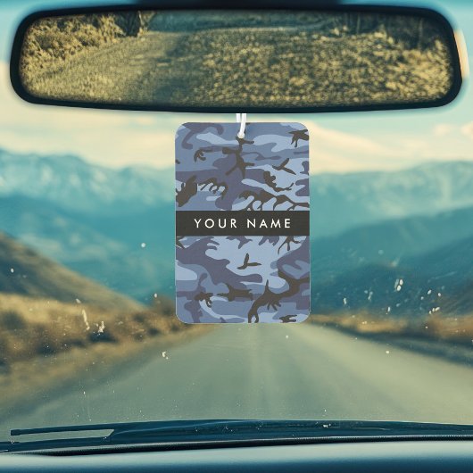 Navy Blue Camouflage Jouw naam personaliseren Luchtverfrisser